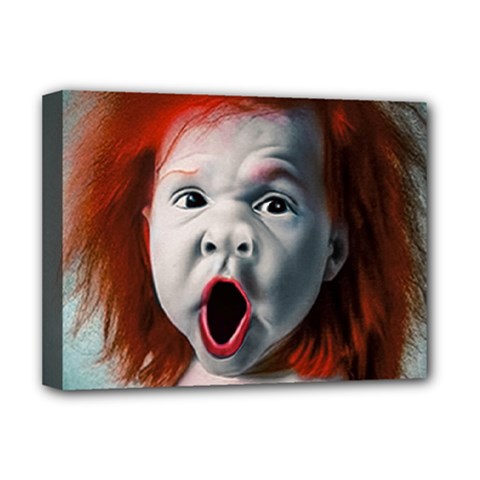 Son Of Clown Boy Illustration Portrait Deluxe Canvas 16  x 12  (Stretched) 