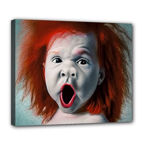 Son Of Clown Boy Illustration Portrait Deluxe Canvas 24  x 20  (Stretched)