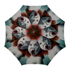Son Of Clown Boy Illustration Portrait Golf Umbrellas