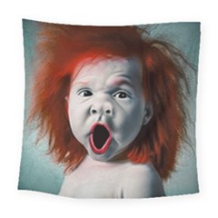 Son Of Clown Boy Illustration Portrait Square Tapestry (Large)