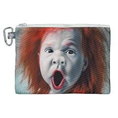 Son Of Clown Boy Illustration Portrait Canvas Cosmetic Bag (XL)