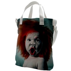 Son Of Clown Boy Illustration Portrait Canvas Messenger Bag