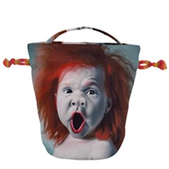 Son Of Clown Boy Illustration Portrait Drawstring Bucket Bag