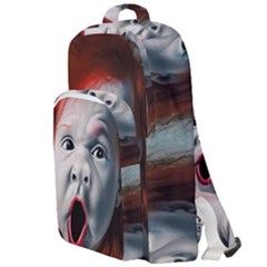 Son Of Clown Boy Illustration Portrait Double Compartment Backpack