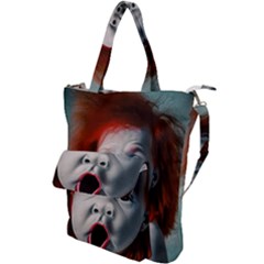 Son Of Clown Boy Illustration Portrait Shoulder Tote Bag