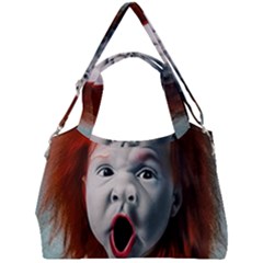 Son Of Clown Boy Illustration Portrait Double Compartment Shoulder Bag