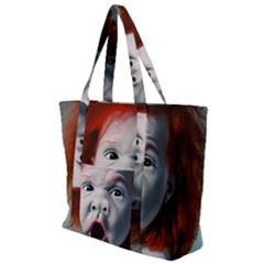 Son Of Clown Boy Illustration Portrait Zip Up Canvas Bag