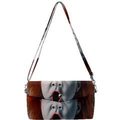 Son Of Clown Boy Illustration Portrait Removable Strap Clutch Bag