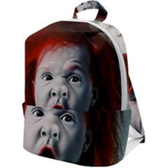 Son Of Clown Boy Illustration Portrait Zip Up Backpack