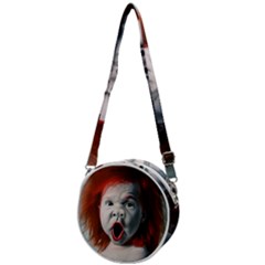 Son Of Clown Boy Illustration Portrait Crossbody Circle Bag