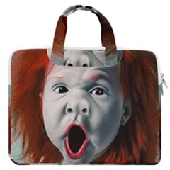 Son Of Clown Boy Illustration Portrait Macbook Pro 13  Double Pocket Laptop Bag by dflcprintsclothing