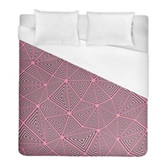 Triangle-line Pink Duvet Cover (full/ Double Size) by nateshop