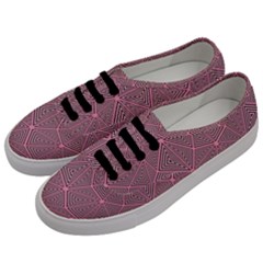Triangle-line Pink Men s Classic Low Top Sneakers