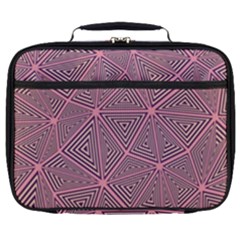 Triangle-line Pink Full Print Lunch Bag