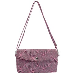 Triangle-line Pink Removable Strap Clutch Bag by nateshop