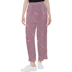 Triangle-line Pink Women s Pants  by nateshop