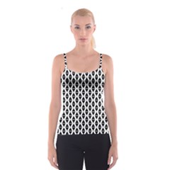 Triangle-black White Spaghetti Strap Top by nateshop