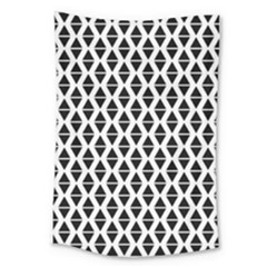 Triangle-black White Large Tapestry by nateshop