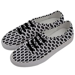 Triangle-black White Men s Classic Low Top Sneakers