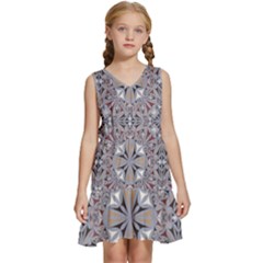 Triangle-design Kids  Sleeveless Tiered Mini Dress by nateshop