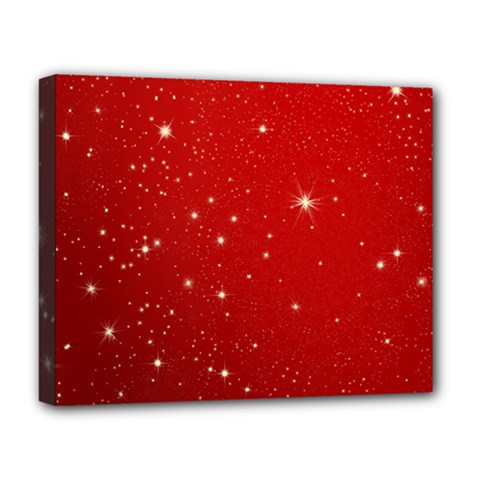 Stars-red Chrismast Deluxe Canvas 20  X 16  (stretched) by nateshop