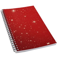 Stars-red Chrismast 5 5  X 8 5  Notebook by nateshop
