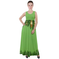 New-year-green Empire Waist Velour Maxi Dress by nateshop