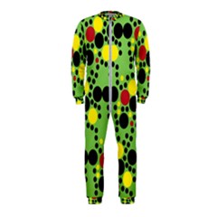 Pattern-polka Green Yelow Black Onepiece Jumpsuit (kids) by nateshop