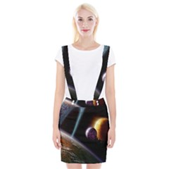 Planets In Space Braces Suspender Skirt by Sapixe