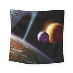 Planets In Space Square Tapestry (small)