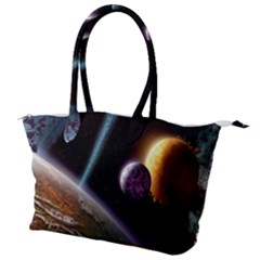 Planets In Space Canvas Shoulder Bag
