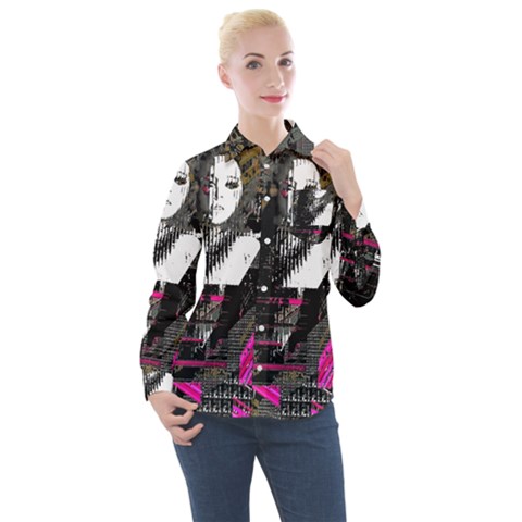 Grunge Witch Women s Long Sleeve Pocket Shirt by MRNStudios