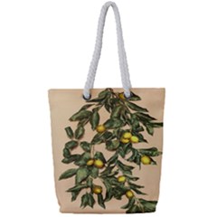 A Vintage Bunch Of Lemons Full Print Rope Handle Tote (small)