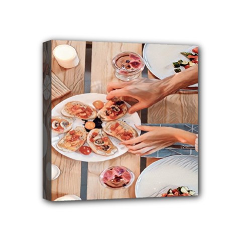 A Beautiful Table - Italian Food Mini Canvas 4  X 4  (stretched) by ConteMonfrey