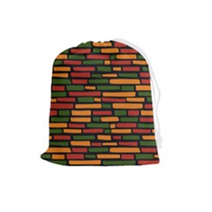 African Wall of bricks Drawstring Pouch (Large)