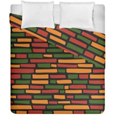 African Wall of bricks Duvet Cover Double Side (California King Size)