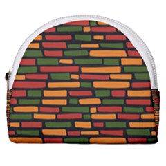 African Wall of bricks Horseshoe Style Canvas Pouch