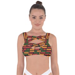 African Wall of bricks Bandaged Up Bikini Top