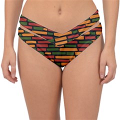 African Wall of bricks Double Strap Halter Bikini Bottom