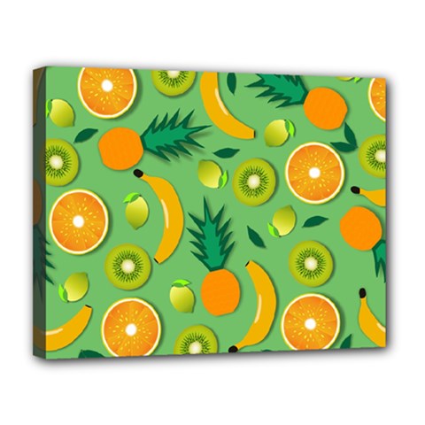 Fruit Tropical Pattern Design Art Canvas 14  X 11  (stretched) by danenraven