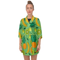 Fruit Tropical Pattern Design Art Half Sleeve Chiffon Kimono by danenraven