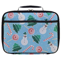 Christmas Sweets Snowman Background Full Print Lunch Bag