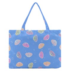 Illustration Seashell Clam Pattern Art Design Zipper Medium Tote Bag by danenraven