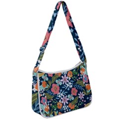 Flower Floral Background Painting Zip Up Shoulder Bag by danenraven