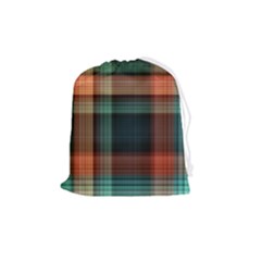 Plaid Tartan Checkered Tablecloth Drawstring Pouch (medium) by danenraven