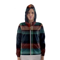 Plaid Tartan Checkered Tablecloth Women s Hooded Windbreaker by danenraven