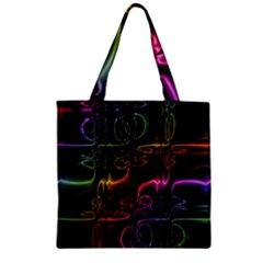 Patina Swirl Zipper Grocery Tote Bag by MRNStudios