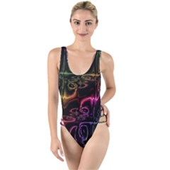 Patina Swirl High Leg Strappy Swimsuit by MRNStudios