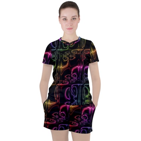 Patina Swirl Women s Tee And Shorts Set by MRNStudios