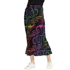 Patina Swirl Maxi Fishtail Chiffon Skirt by MRNStudios